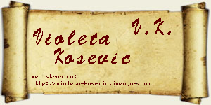Violeta Košević vizit kartica